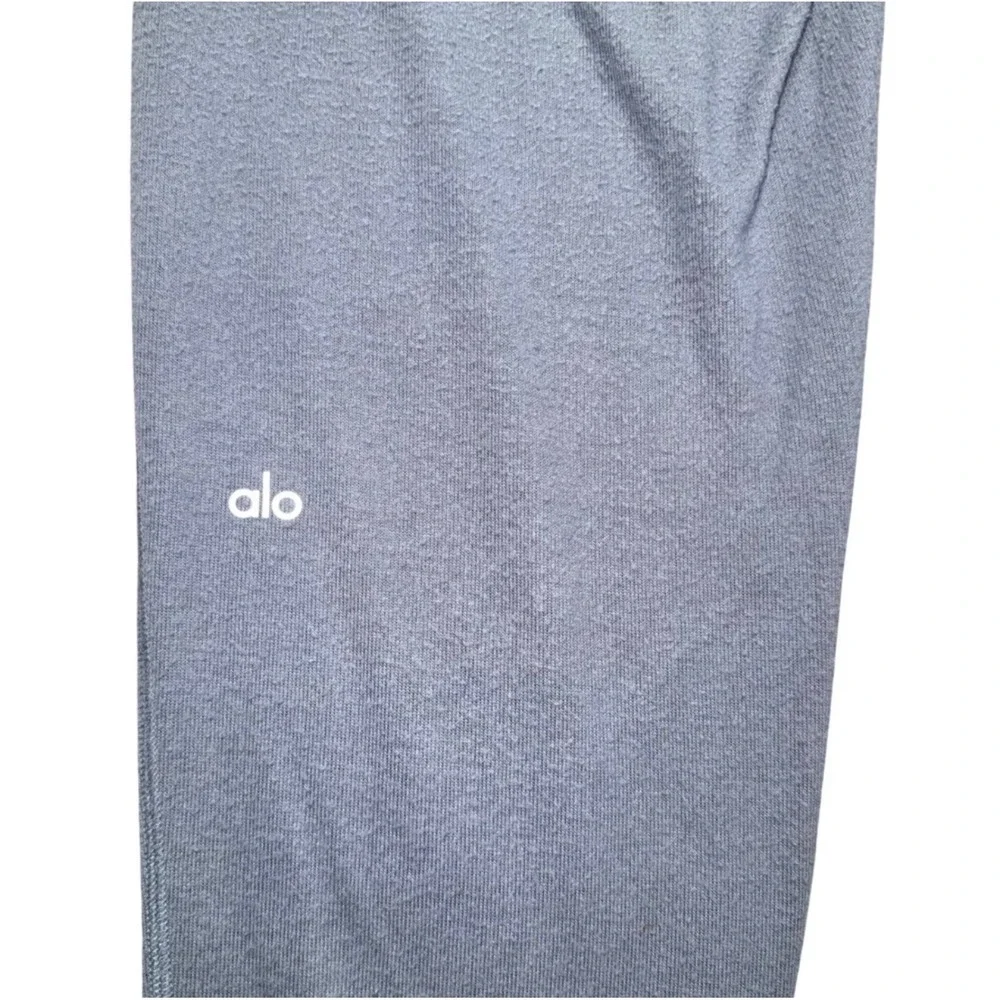 Alo Yoga Soho Sweatshirt Jogger Set Women Medium Blue Grey Good Lounge